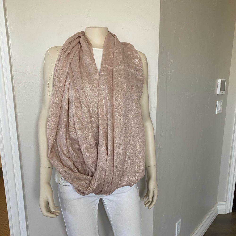 Rose gold shimmer infinity scarf EXPRESS